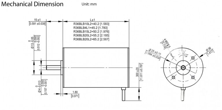 zeichnungr36 motor moons bldc